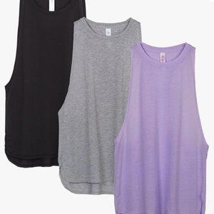 Set of Racerback High Neck Workout Athletic Yoga Muscle Tank Tops